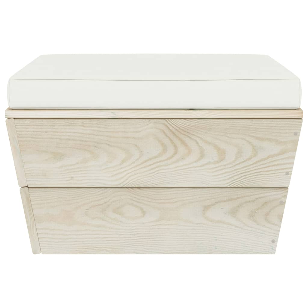 vidaXL Ensemble de canapés de jardin 4 pièces en palettes avec coussins Bois de sapin