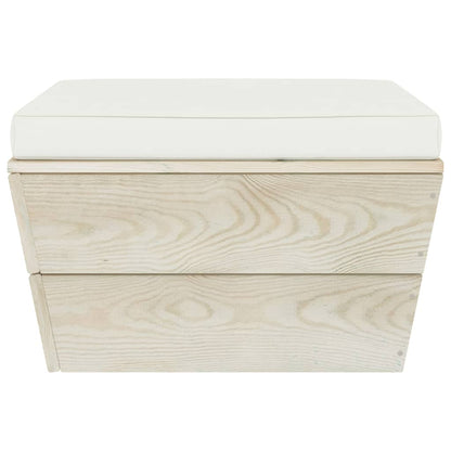 vidaXL Ensemble de canapés de jardin 4 pièces en palettes avec coussins Bois de sapin