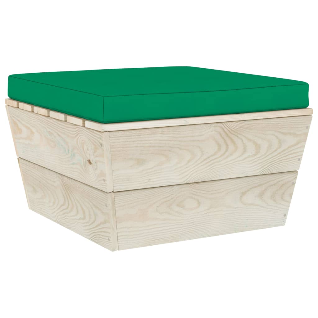 vidaXL Ensemble de canapés de jardin 4 pièces en palettes avec coussins Bois de sapin