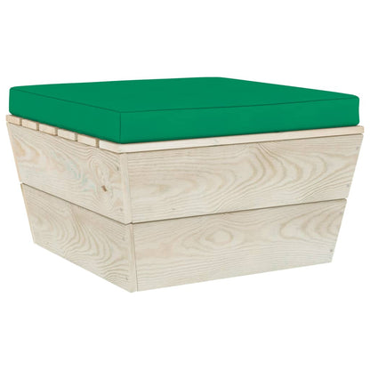vidaXL Ensemble de canapés de jardin 4 pièces en palettes avec coussins Bois de sapin