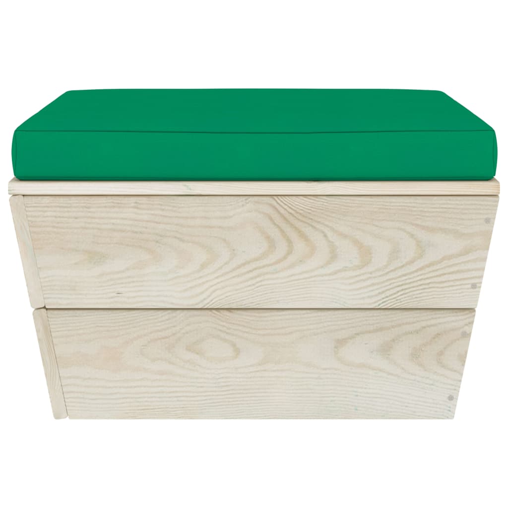 vidaXL Ensemble de canapés de jardin 4 pièces en palettes avec coussins Bois de sapin