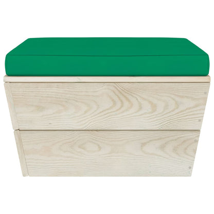 vidaXL Ensemble de canapés de jardin 4 pièces en palettes avec coussins Bois de sapin
