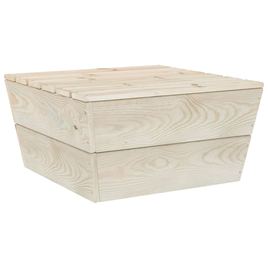 vidaXL 4-tlg. Garten-Sofagarnitur aus Paletten mit Kissen Fichtenholz