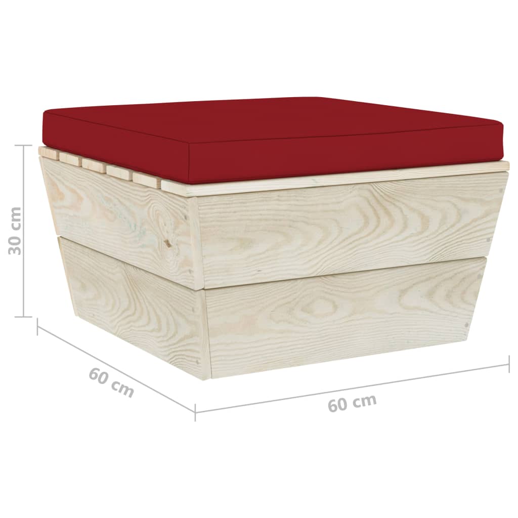 vidaXL Ensemble de canapés de jardin 4 pièces en palettes avec coussins Bois de sapin