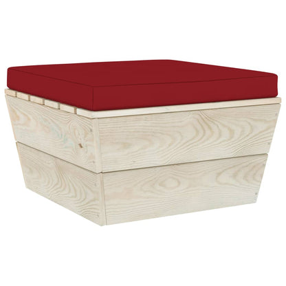 vidaXL Ensemble de canapés de jardin 4 pièces en palettes avec coussins Bois de sapin