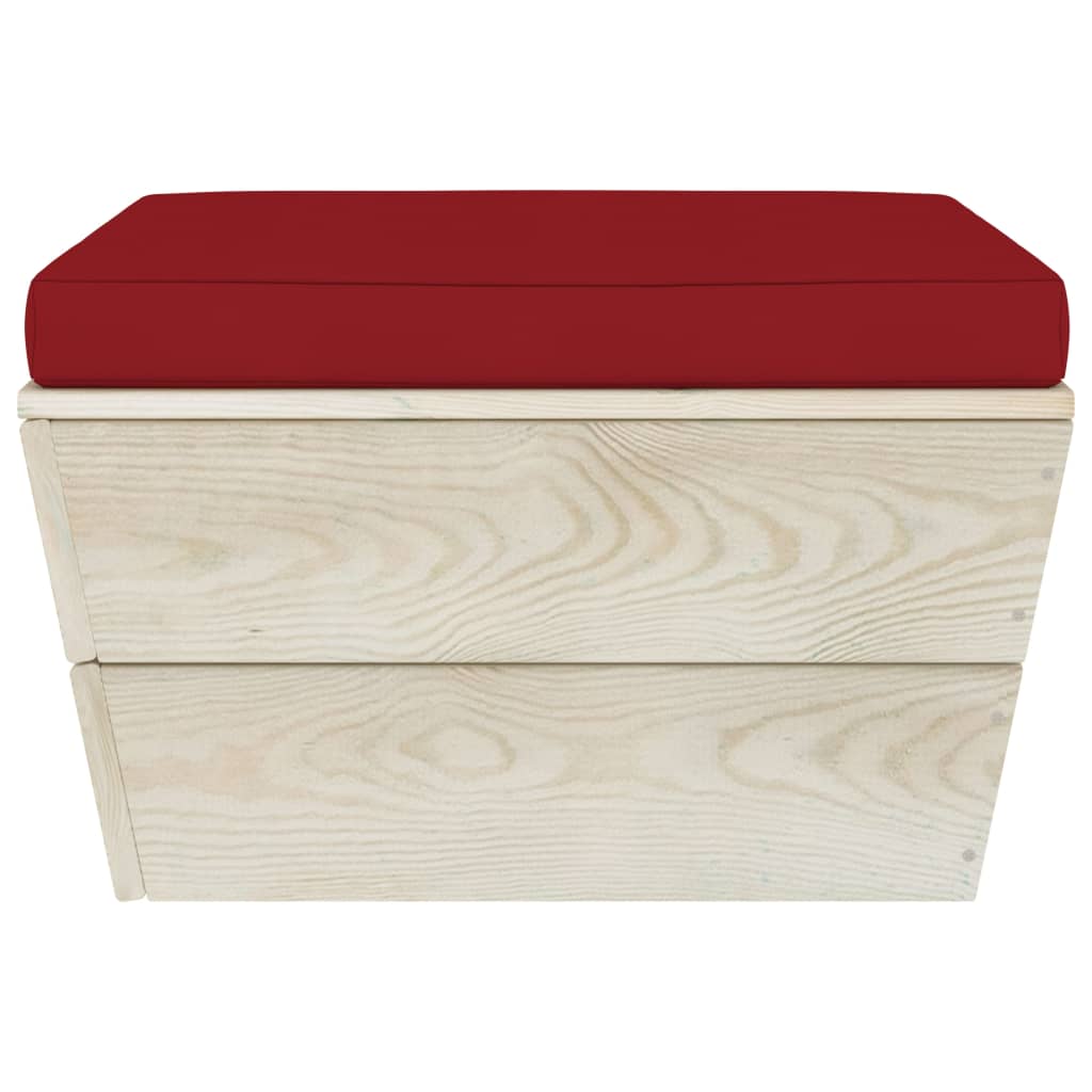 vidaXL Ensemble de canapés de jardin 4 pièces en palettes avec coussins Bois de sapin