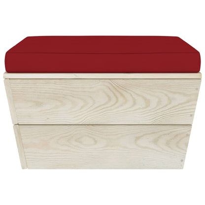 vidaXL Ensemble de canapés de jardin 4 pièces en palettes avec coussins Bois de sapin