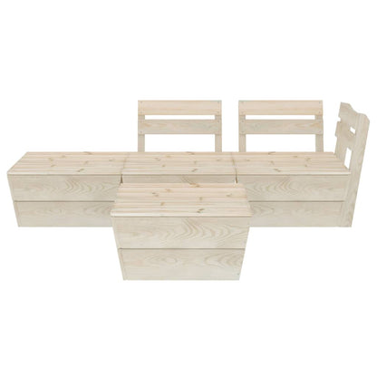 vidaXL Salon de jardin 4 pcs en palettes Bois de sapin imprégné