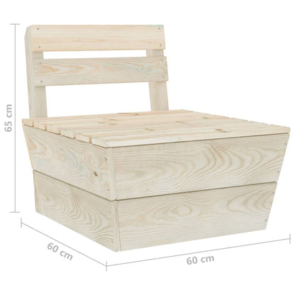 vidaXL Salon de jardin 4 pcs en palettes Bois de sapin imprégné