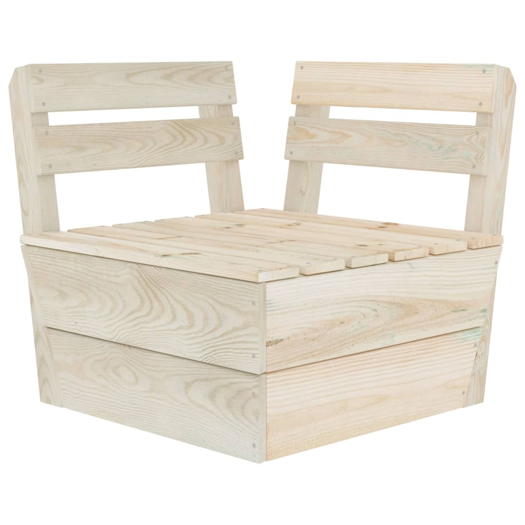 vidaXL Salon de jardin 4 pcs en palettes Bois de sapin imprégné