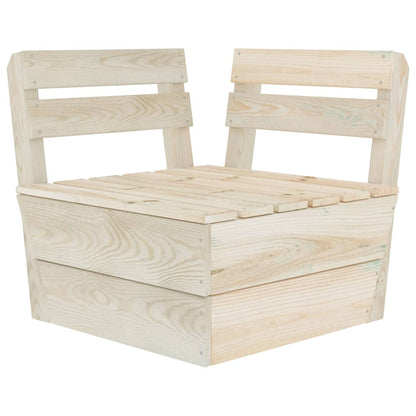vidaXL Salon de jardin 4 pcs en palettes Bois de sapin imprégné