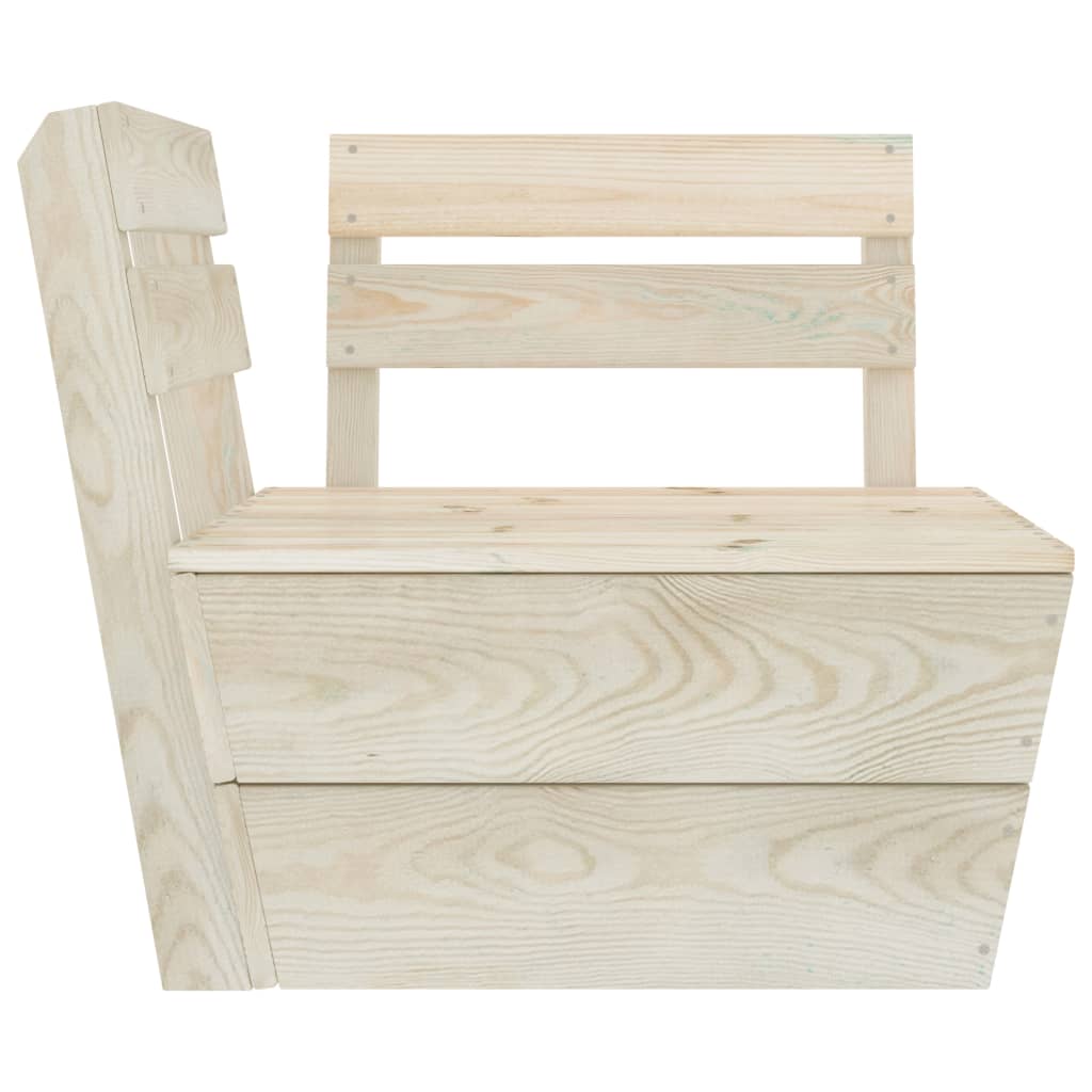 vidaXL Salon de jardin 4 pcs en palettes Bois de sapin imprégné
