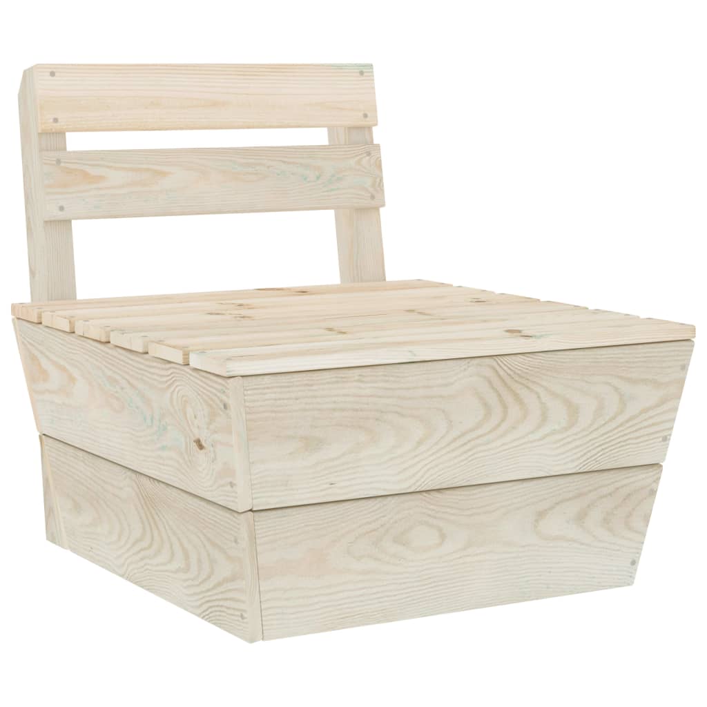 vidaXL Salon de jardin 4 pcs en palettes Bois de sapin imprégné