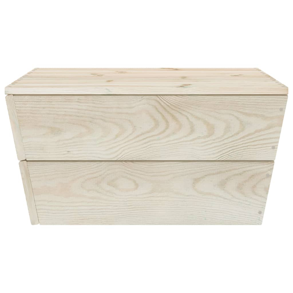 vidaXL Salon de jardin 4 pcs en palettes Bois de sapin imprégné