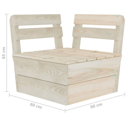 vidaXL Salon de jardin 4 pcs en palettes Bois de sapin imprégné