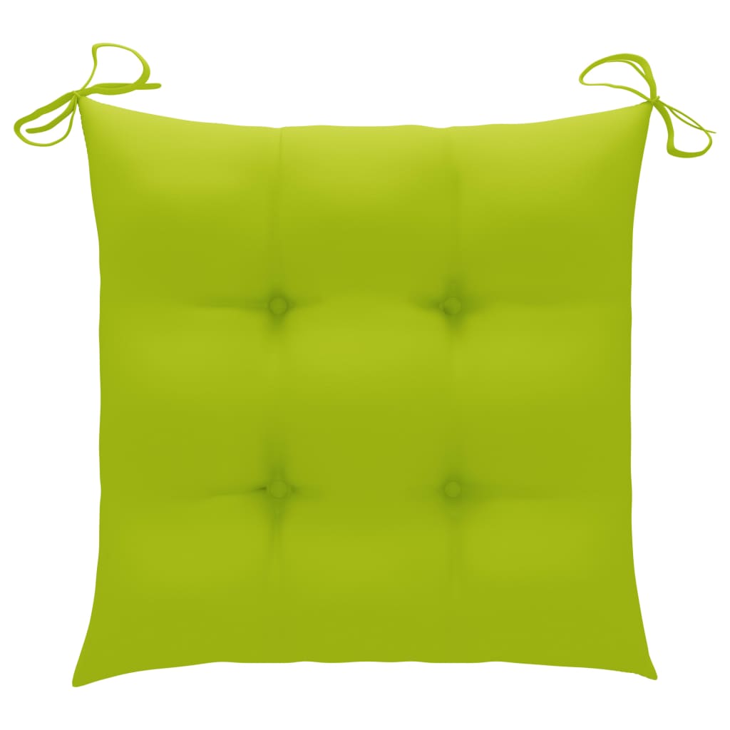 vidaXL Klappbare Gartenstühle 2 Stk. mit Kissen Massivholz Akazie