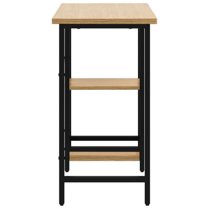 vidaXL Computertisch Schwarz und Eiche Hell 80x40x72 cm MDF und Metall