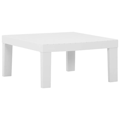 vidaXL Salon de jardin 4 pcs avec coussins plastique blanc
