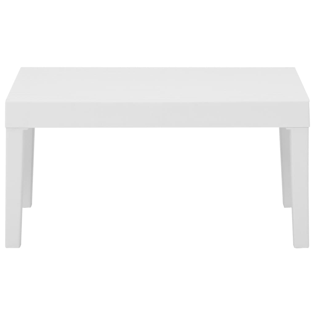 vidaXL Salon de jardin 4 pcs avec coussins plastique blanc