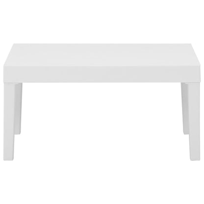 vidaXL Salon de jardin 4 pcs avec coussins plastique blanc