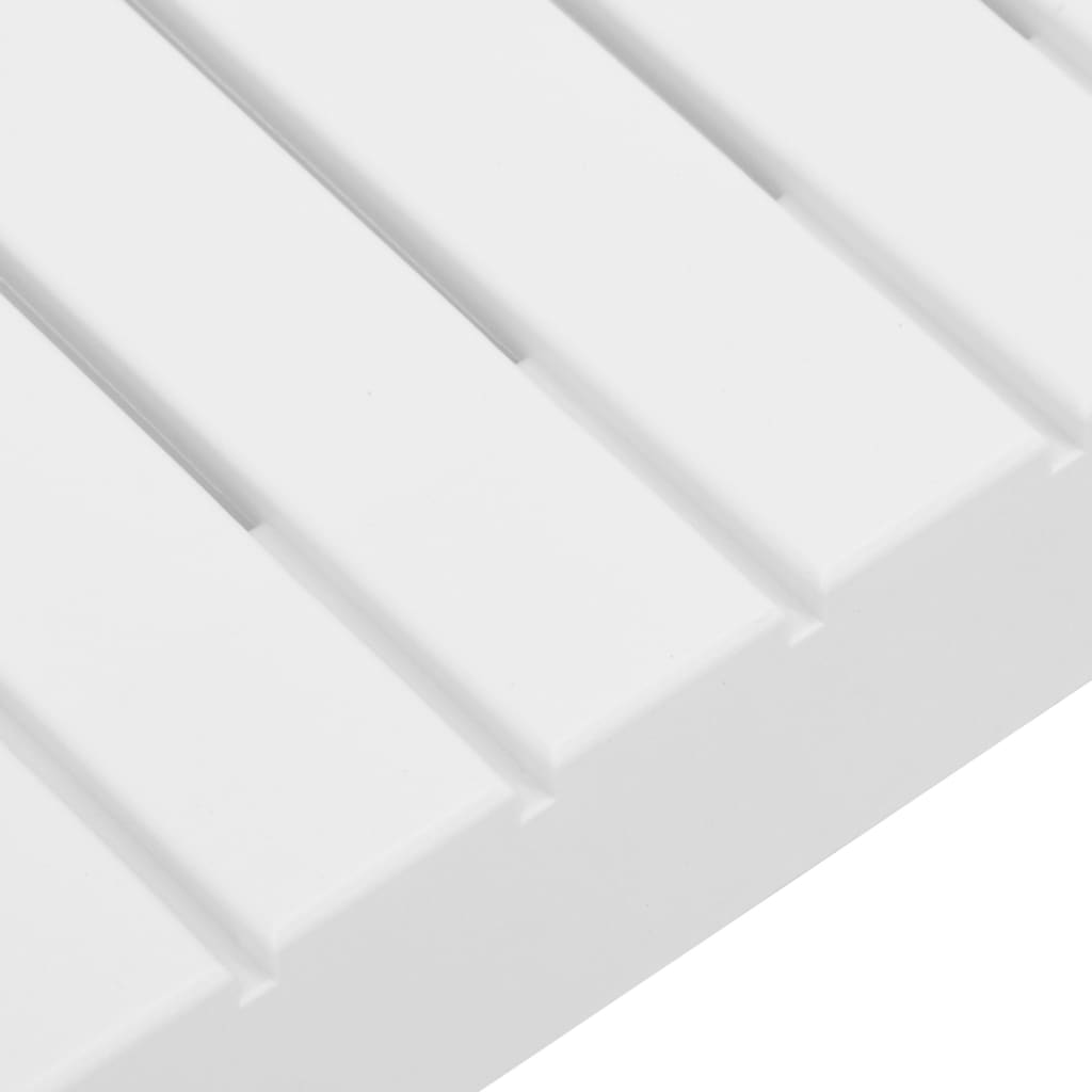vidaXL Salon de jardin 4 pcs avec coussins plastique blanc