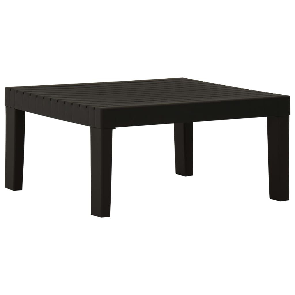 vidaXL Salon de jardin 4 pcs avec coussins Plastique Gris