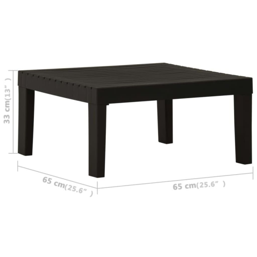 vidaXL Salon de jardin 4 pcs avec coussins Plastique Gris