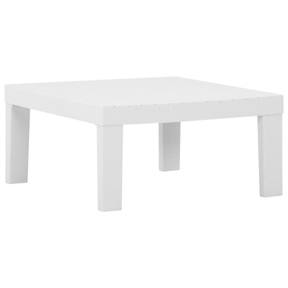 vidaXL 4-tlg. Garten-Lounge-Set mit Auflagen Kunststoff Weiß