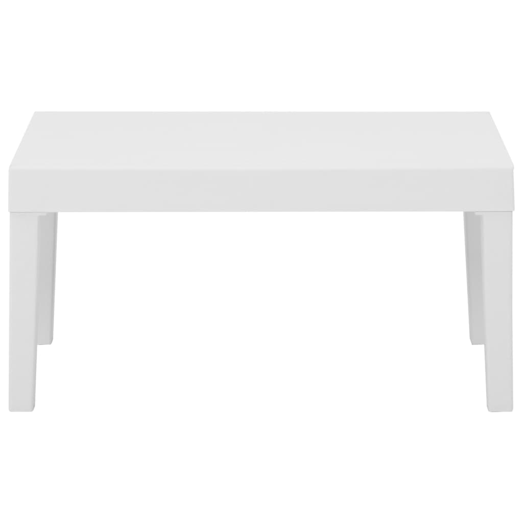 vidaXL 4-tlg. Garten-Lounge-Set mit Auflagen Kunststoff Weiß
