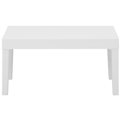 vidaXL 4-tlg. Garten-Lounge-Set mit Auflagen Kunststoff Weiß