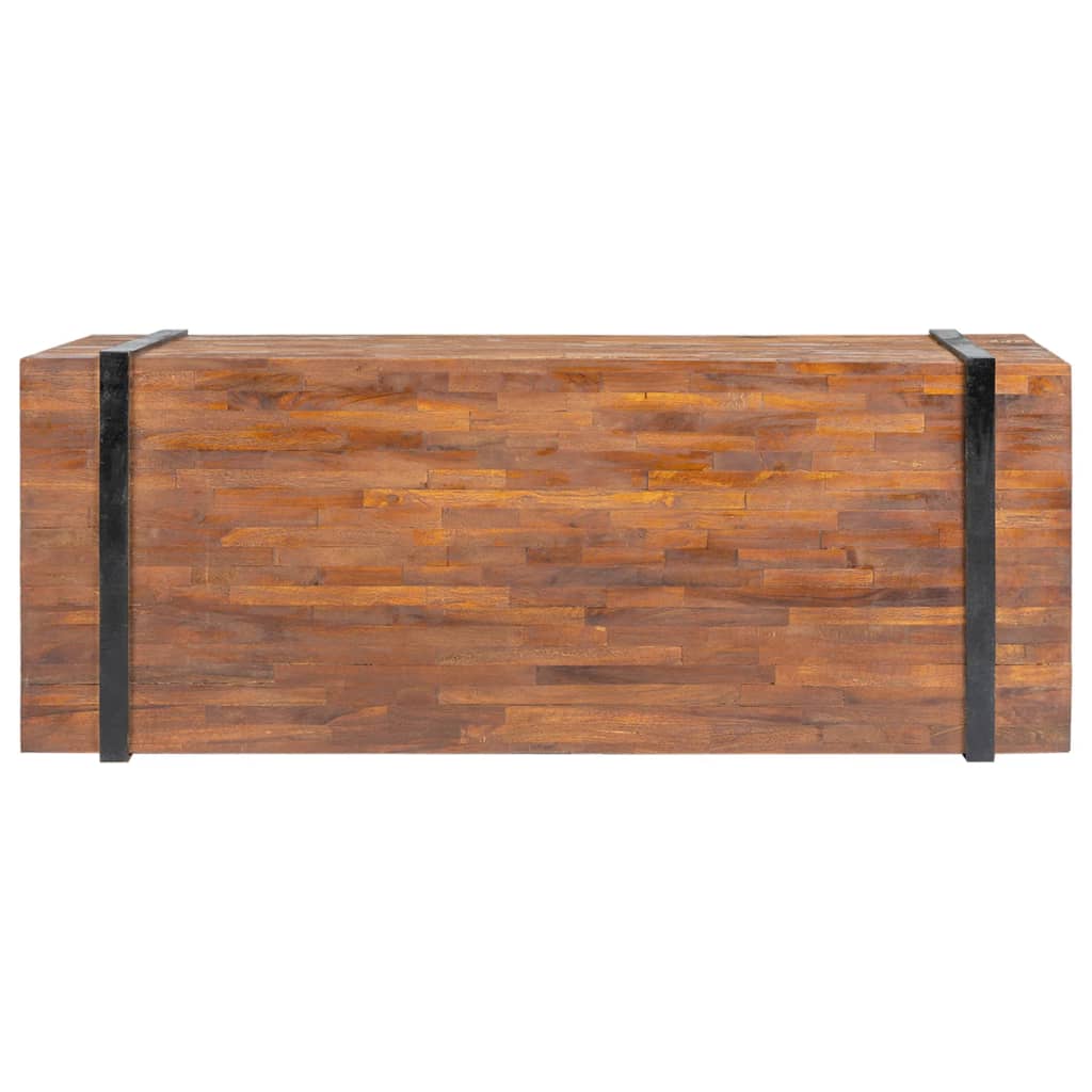 vidaXL Couchtisch 110x45x38 cm Teak Massivholz