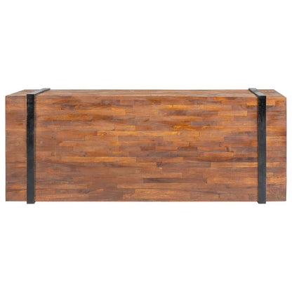 vidaXL Couchtisch 110x45x38 cm Teak Massivholz