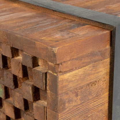 vidaXL Couchtisch 110x45x38 cm Teak Massivholz