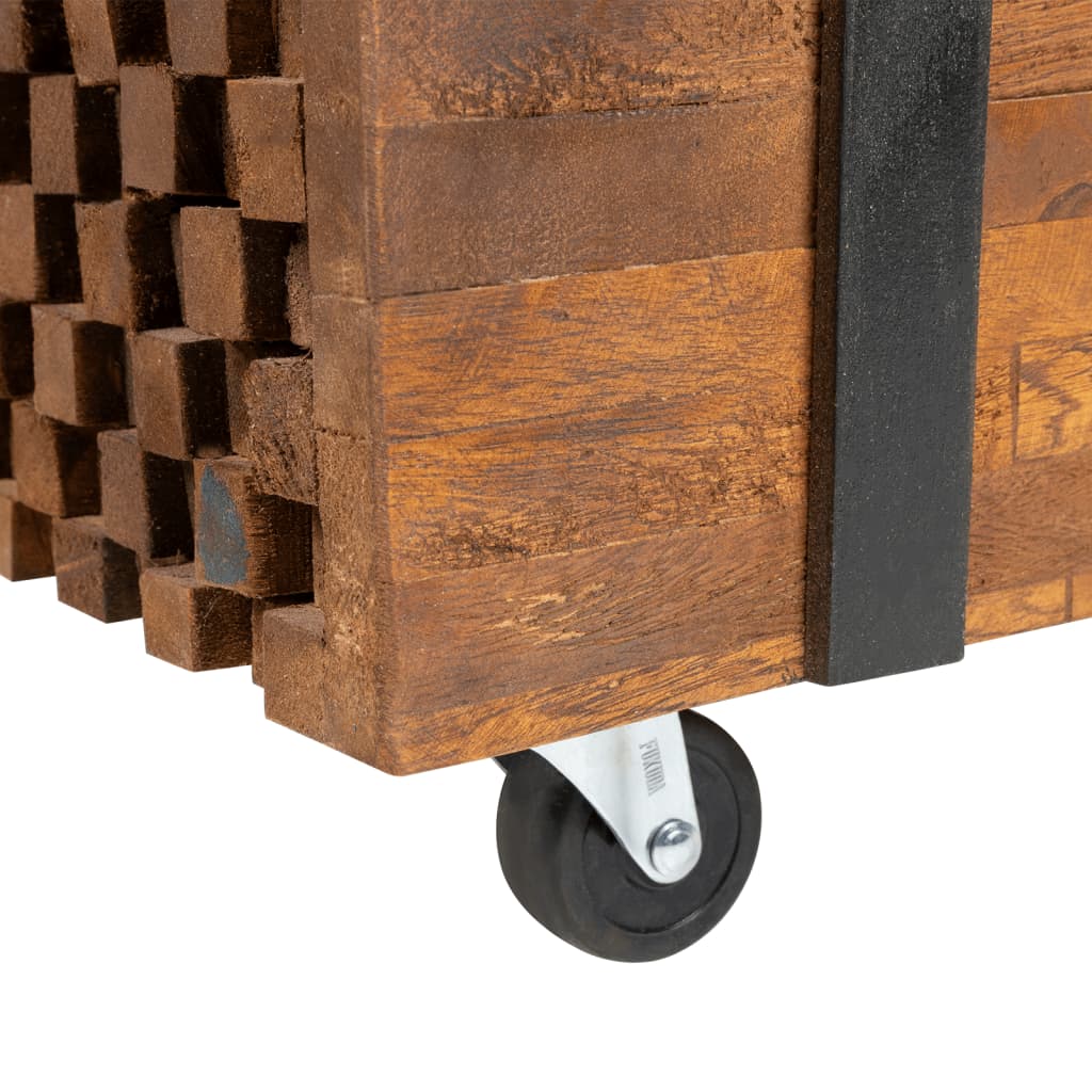 vidaXL Couchtisch 110x45x38 cm Teak Massivholz
