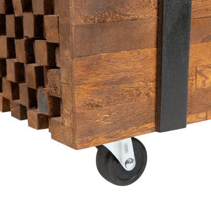 vidaXL Couchtisch 110x45x38 cm Teak Massivholz