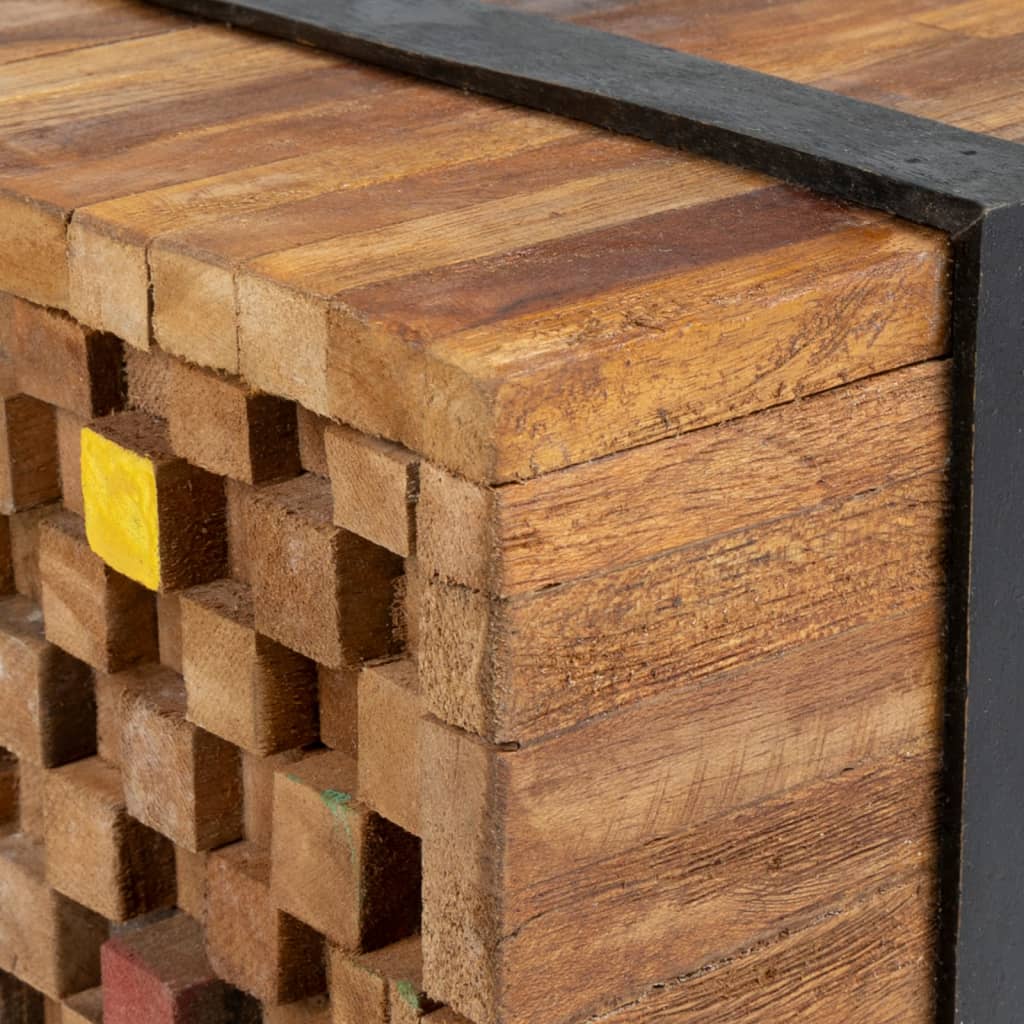 vidaXL Meuble TV 110x30x32,5 cm Bois de teck massif