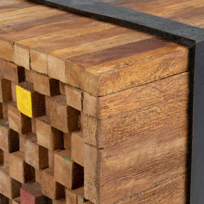 vidaXL Meuble TV 110x30x32,5 cm Bois de teck massif