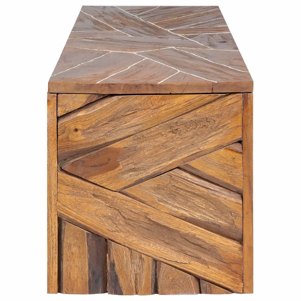 vidaXL Meuble TV 110x60x38 cm Bois de teck massif