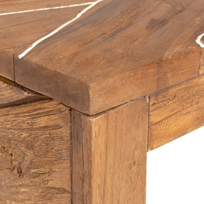vidaXL Meuble TV 110x60x38 cm Bois de teck massif