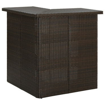 vidaXL Ensemble de bar de jardin 4 pcs avec coussins résine tressée marron