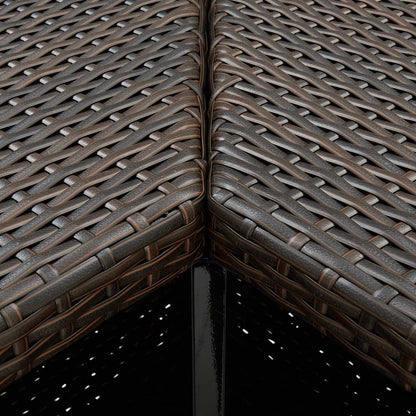 vidaXL 4-tlg. Gartenbar-Set mit Kissen Poly Rattan Braun