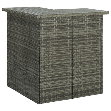 vidaXL Ensemble de bar de jardin 4 pcs avec coussins résine tressée gris