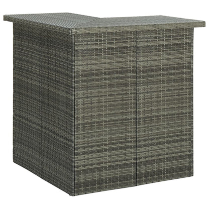 vidaXL Ensemble de bar de jardin 4 pcs avec coussins résine tressée gris