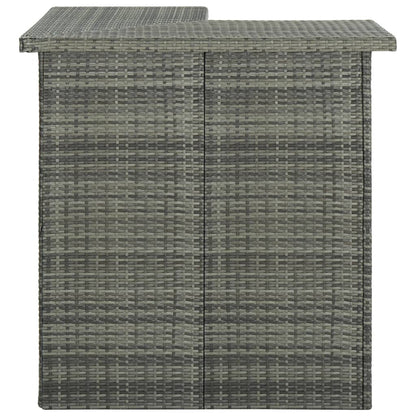 vidaXL Ensemble de bar de jardin 4 pcs avec coussins résine tressée gris