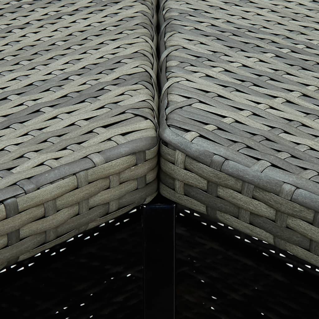 vidaXL Ensemble de bar de jardin 4 pcs avec coussins résine tressée gris