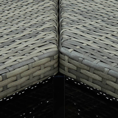 vidaXL Ensemble de bar de jardin 4 pcs avec coussins résine tressée gris