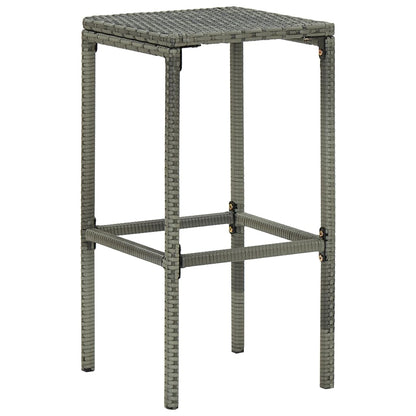 vidaXL Ensemble de bar de jardin 4 pcs avec coussins résine tressée gris