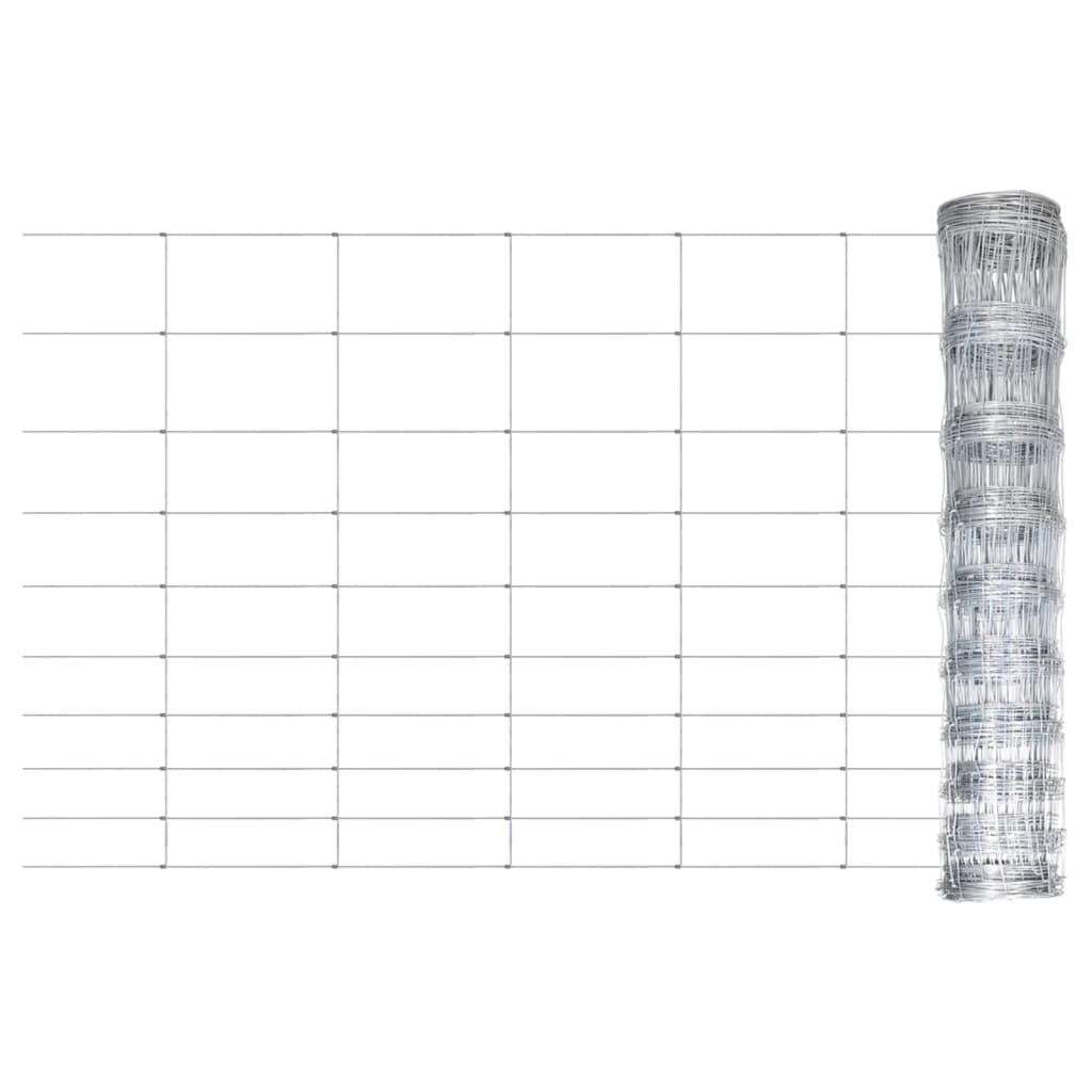 vidaXL Clôture de jardin en acier galvanisé 50x1,5 m Argenté
