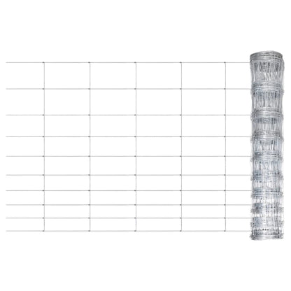 vidaXL Clôture de jardin en acier galvanisé 50x1,5 m Argenté