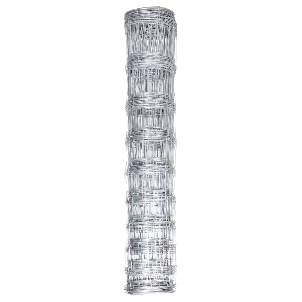 vidaXL Clôture de jardin en acier galvanisé 50x1,5 m Argenté